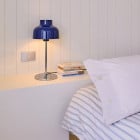 Santa & Cole M64 Table Lamp Blue Beside Bed