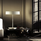 Santa & Cole Sin L Table Lamp White with White Aluminium Shade