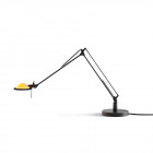 Luceplan Berenice 30 Table Lamp in Black with Yellow Diffuser
