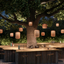 Bover Nans S/21, S/31 and S/31.2 Outdoor LED Pendant Red