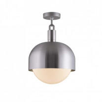 Buster + Punch Forked Globe & Shade Ceiling Light (Large - Steel Opal)