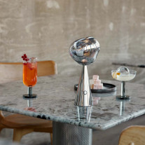 Tom Dixon Melt Portable LED Lamp - Silver in Restaurant