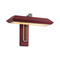 Bert Frank Rinato LED Single Wall Light Satin Nickel Red