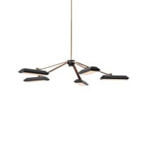 Bert Frank Rinato LED Chandelier 5 Brushed Brass Black