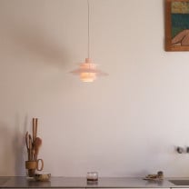 Louis Poulsen PH 5 320 Opal Pendant Rose in Situ