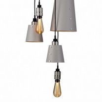 Buster + Punch Hooked 6.0 Mix Chandelier - Stone & Steel with Gold Bulb