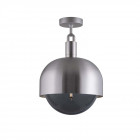 Buster + Punch Forked Globe & Shade Ceiling Light (Large - Steel - Smoked)