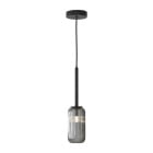 Astro Tacoma Pendant Matt Black Tacoma Reed Ribbed Smoke