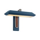 Bert Frank Rinato LED Single Wall Light Satin Nickel Blue