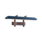 Bert Frank Rinato LED Long Wall Light Satin Nickel Blue