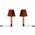 Santa & Cole Basica M1 Table Lamp Terracotta Ribbon with Bronze Base