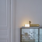 DCW éditions ISP LED Table Lamp Brass/White Marble Open