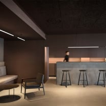 Marset Ambrosia LED Suspension Light Lifestyle Barstools