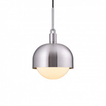 Buster + Punch Forked Shade + Globe Pendant Large Opal Glass Steel Shade