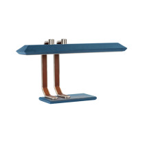 Bert Frank Rinato LED Table Lamp Satin Nickel Blue