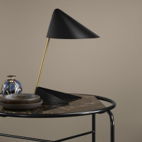 Warm Nordic Ambience Table Lamp Black Noir/Solid Brass