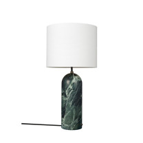 Gubi Gravity XL Floor Lamp Low Emerald Marble White