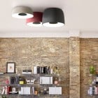 Marset Djambe LED Ceiling Light Black, White, Red