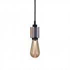 Buster + Punch Heavy Metal Pendant - Steel with Gold Bulb