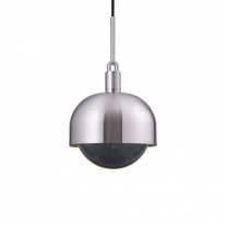 Buster + Punch Forked Shade + Globe Pendant Large Smoked Glass Steel Shade