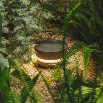 Vibia Dots Outdoor LED Floor Lamp in Shrubbery