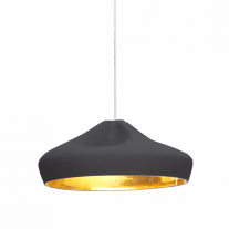 Marset Pleat Box LED Pendant Light Black Gold 36