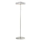 Bert Frank Revolve Stem Floor Lamp Satin Nickel White