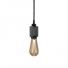 Buster + Punch Heavy Metal Pendant - Gunmetal with Gold Bulb
