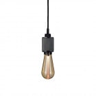 Buster + Punch Heavy Metal Pendant - Gunmetal with Gold Bulb