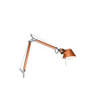 Artemide Tolomeo Micro Table Lamp Clamp Anodised Orange