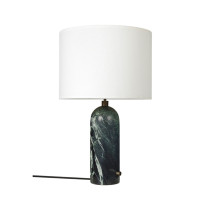 Gubi Gravity Table Lamp Emerald Marble White Large