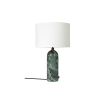Gubi Gravity Table Lamp Emerald Marble White Small