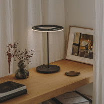 Santa & Cole Sin S Table Lamp Graphite with No Shade