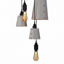 Buster + Punch Hooked 6.0 Mix Chandelier - Stone & Smoked Bronze with Gold Bulb