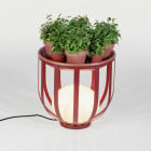 Estiluz Bols 4028 LED Outdoor Floor Lamp Oxide Red with Table Kit