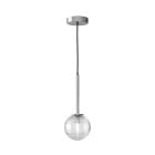 Astro Tacoma Pendant Polished Chrome Tacoma Ribbed Clear
