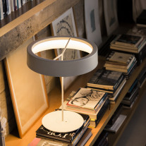 Santa & Cole Sin S Table Lamp White with White Aluminium Shade