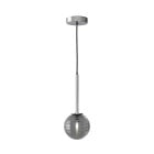 Astro Tacoma Pendant Polished Chrome Tacoma Ribbed Smoke