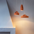 Terracotta Marset Pleat Box LED Pendant Light 