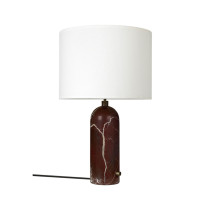 Gubi Gravity Table Lamp Maroon Marble White Large
