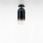 Artemide Gople Mini Ceiling Light Blue Sapphire Shade / Black Base