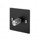 Buster and Punch 1G Dimmer Switch Black/Steel