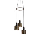 Bert Frank Riddle Cluster Pendant Light 3 Dark Bronze