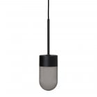 Rubn Vox Pendant Light Black Smoked Glass