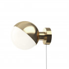 Louis Poulsen VL Studio Wall Light Brushed Brass Cable and Plug