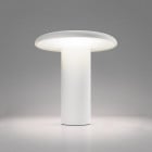 Artemide Takku LED Portable Table Lamp Painted White