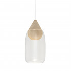 Mater Liuku Drop Pendant Light Matt Lacquered Transparent Glass