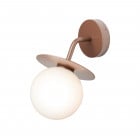 Nuura Liila Outdoor Wall Light Dark Bronze/Opal White Glass