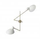 Astep VV Cinquanta Twin Wall Light White/Brass