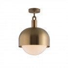 Buster + Punch Forked Globe & Shade Ceiling Light (Large - Brass Opal)